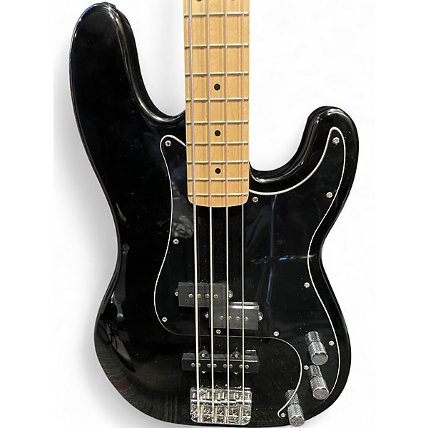Used Squier Precision Bass Black Electric Bass Guitar