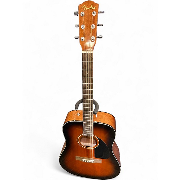 Used Fender CD60 Dreadnought LH 2 Tone Sunburst Acoustic Guitar