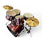 Used Ludwig 5 Piece BACKBEAT 5 PC RED SPARKLE Drum Kit