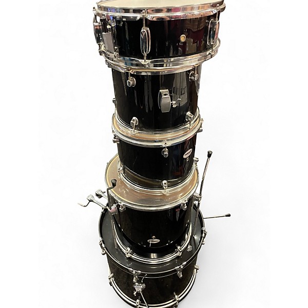 Used Mapex 5 Piece Tornado Black Drum Kit