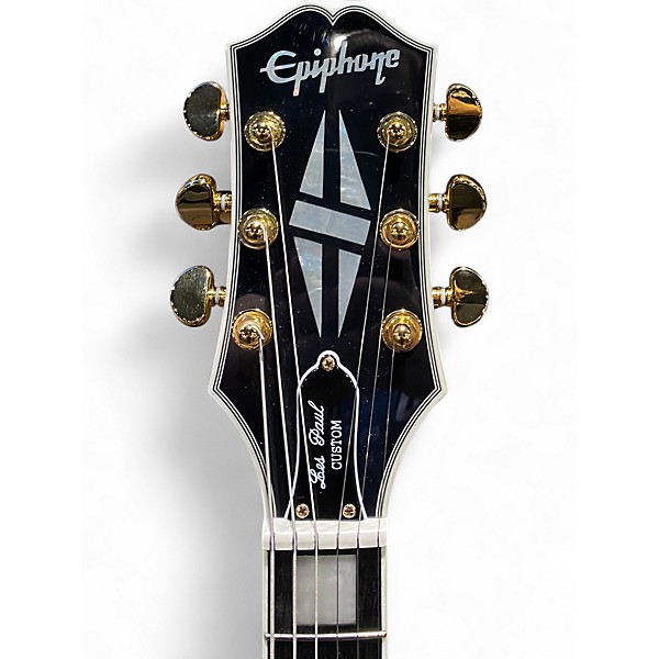 Used Epiphone Les Paul Custom Silverburst Solid Body Electric Guitar