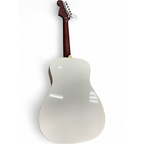Used Fender Malibu Player White Acoustic Electric Guitar