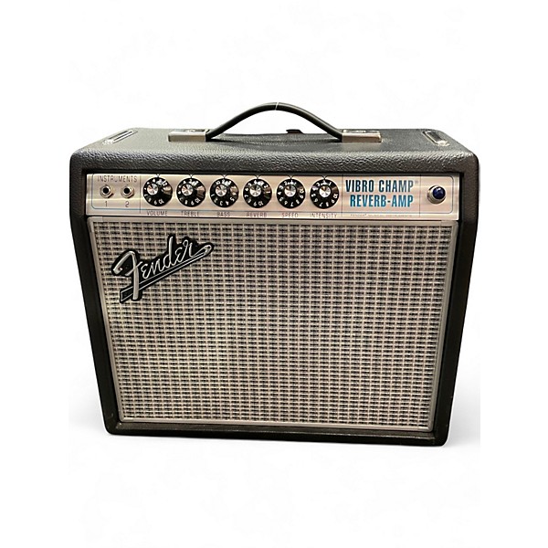 Used Fender 68 Custom Vibro Champ Reverb 120V Tube Guitar Combo Amp