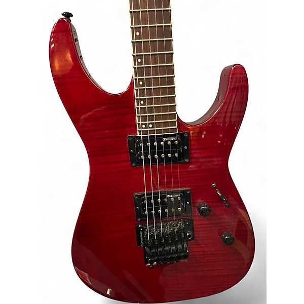 Used ESP M-200FM Trans Red Solid Body Electric Guitar