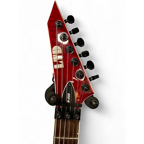Used ESP M-200FM Trans Red Solid Body Electric Guitar