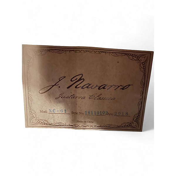 Used J Navarro NC-61 Natural Classical Acoustic Guitar