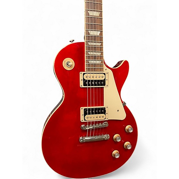 Used Gibson Les Paul Classic Transparent Cherry Solid Body Electric Guitar