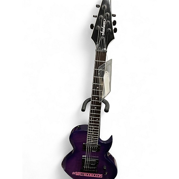 Used Jackson JS22Q Monarkh SC Trans Purple Burst Solid Body Electric Guitar