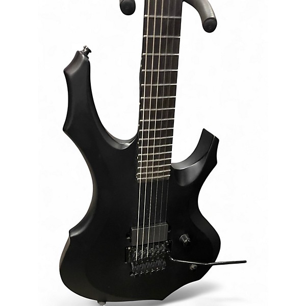 Used ESP LTD BLACK METAL F SERIES Black Solid Body Electric Guitar