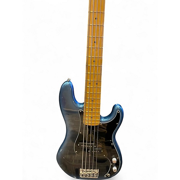 Used 2022 Fender American Professional II Precision Bass V Blue Burst Electric Bass Guitar
