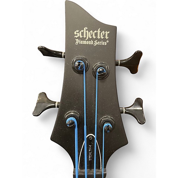 Used Schecter Guitar Research STEALTH 4 Black Electric Bass Guitar