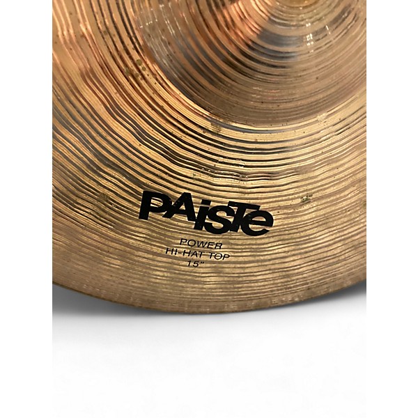 Used Paiste 15in Alpha Sound Edge Hi Hat Pair Cymbal