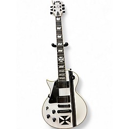 Used ESP LTD James Hetfield Signature Iron Cross lEFT hANDED White Electric Guitar
