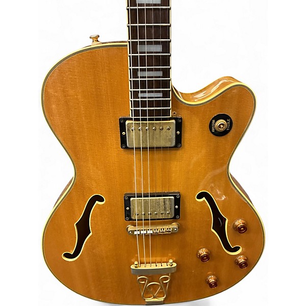 Used Hohner HS40 Natural Hollow Body Electric Guitar