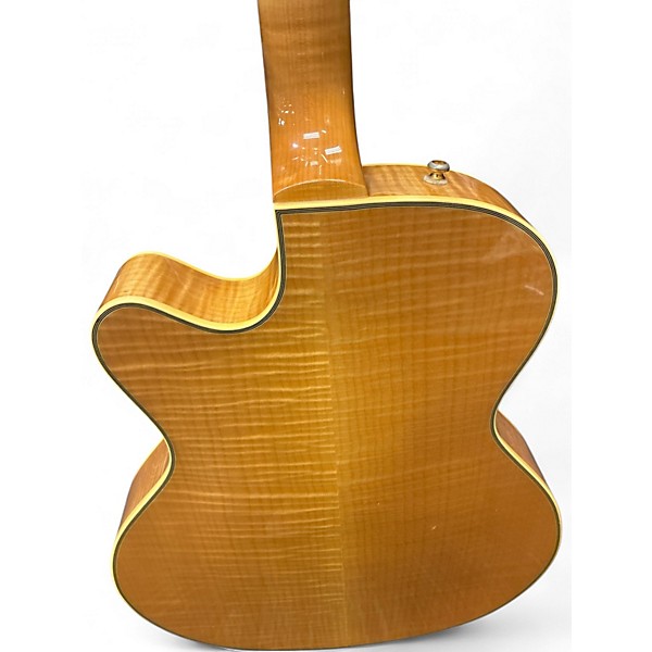 Used Hohner HS40 Natural Hollow Body Electric Guitar