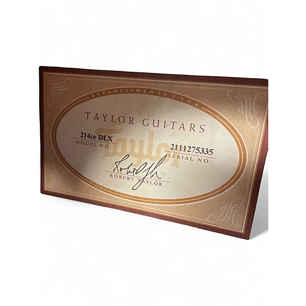 Used Taylor 214CE Deluxe Natural Acoustic Electric Guitar