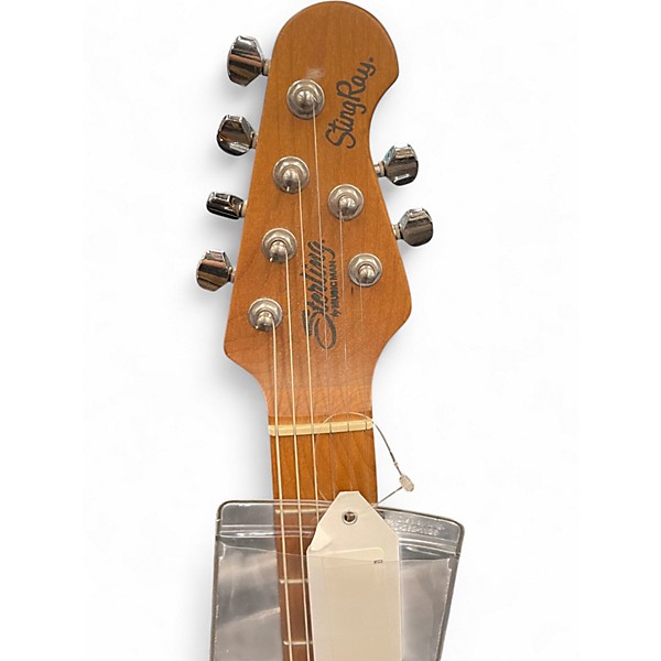 Used Sterling by Music Man StingRay SR50 Firemist Silver Solid Body Electric Guitar