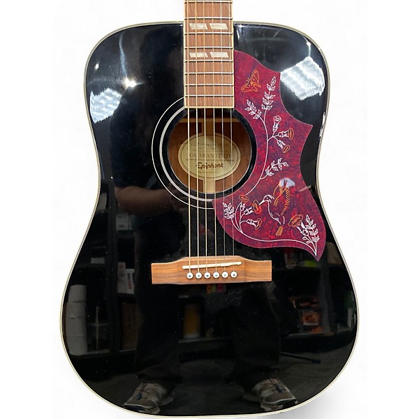 Used Epiphone Hummingbird Pro Black Acoustic Electric Guitar