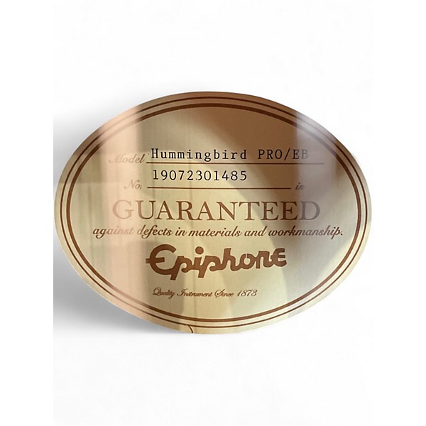 Used Epiphone Hummingbird Pro Black Acoustic Electric Guitar