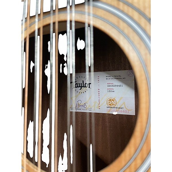 Used Taylor 150CE Natural 12 String Acoustic Electric Guitar