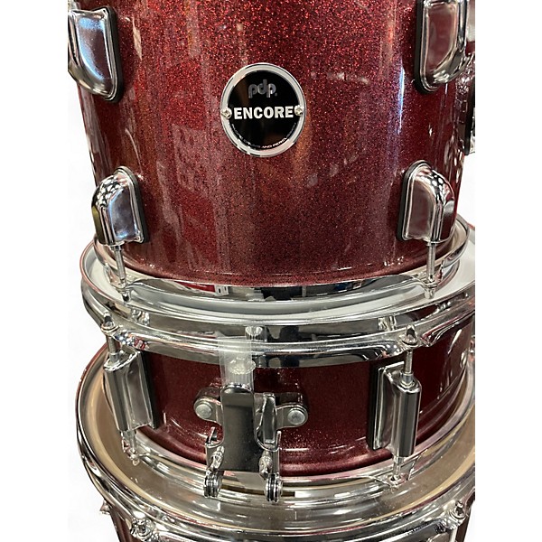 Used PDP by DW 5 Piece Encore Ruby Red Drum Kit