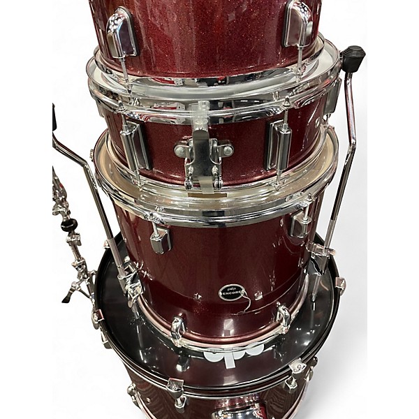Used PDP by DW 5 Piece Encore Ruby Red Drum Kit