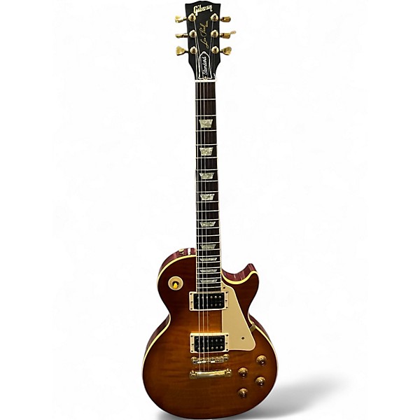 Used Gibson 1995 JIMMIY PAGE LES PAUL Iced Tea Solid Body Electric Guitar