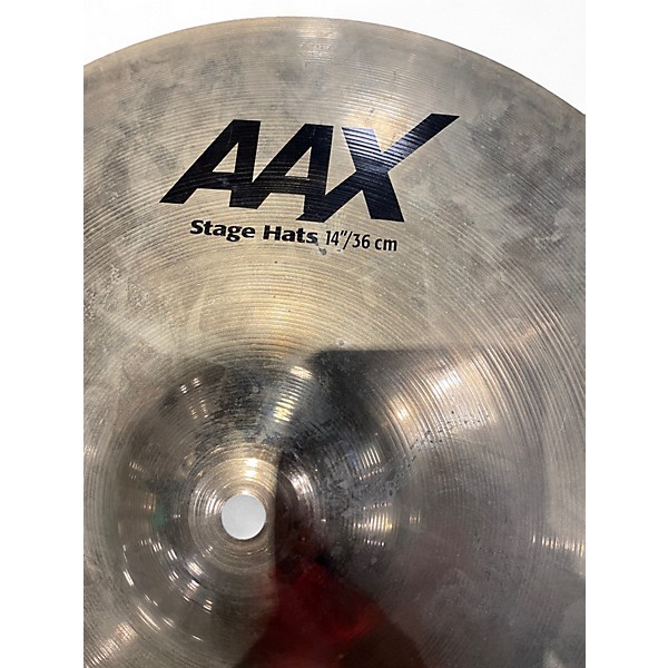 Used 2000s SABIAN 14in AAX Stage Hi Hat Pair Cymbal