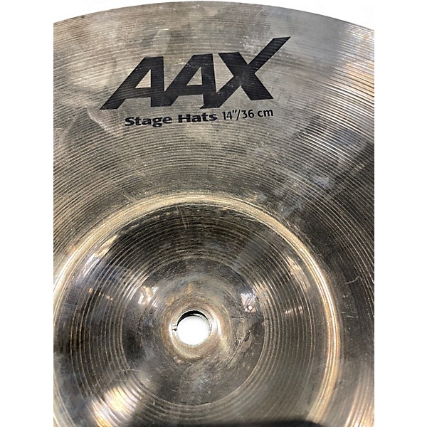 Used 2000s SABIAN 14in AAX Stage Hi Hat Pair Cymbal