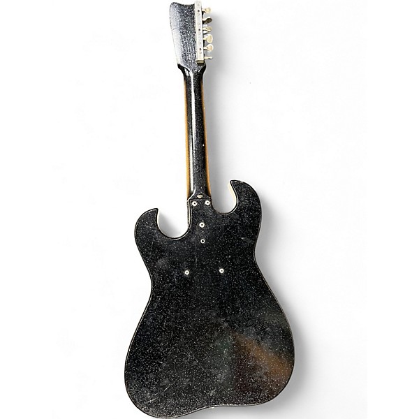 Vintage 1960s Silvertone Silvertone 1448 Black Solid Body Electric Guitar