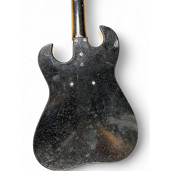 Vintage 1960s Silvertone Silvertone 1448 Black Solid Body Electric Guitar