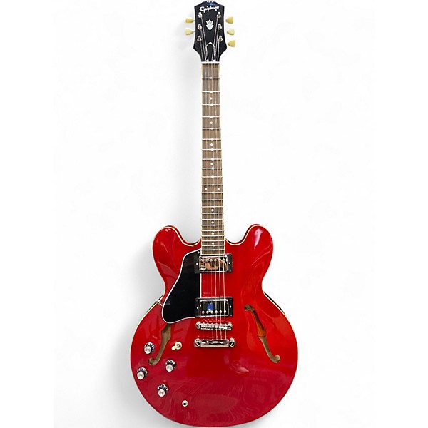 Used Epiphone ES335 Left Handed Red Hollow Body Electric Guitar