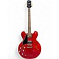 Used Epiphone ES335 Left Handed Red Hollow Body Electric Guitar thumbnail