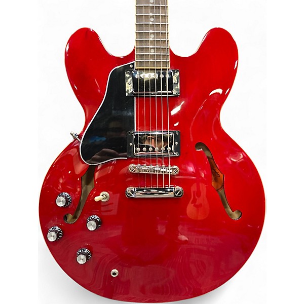 Used Epiphone ES335 Left Handed Red Hollow Body Electric Guitar