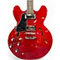 Used Epiphone ES335 Left Handed Red Hollow Body Electric Guitar