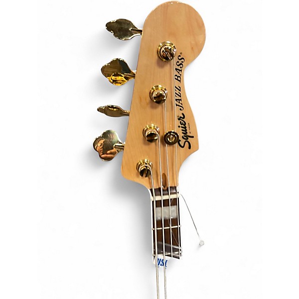 Used 2021 Squier 40th Anniversary Jazz Bass Alpine White Electric Bass Guitar