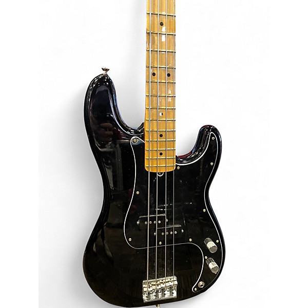 Used Fender American Standard Precision Bass Black Electric Bass Guitar