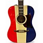 Used Fender Buck Owens Signature Kingman Red White and Blue Acoustic Electric Guitar
