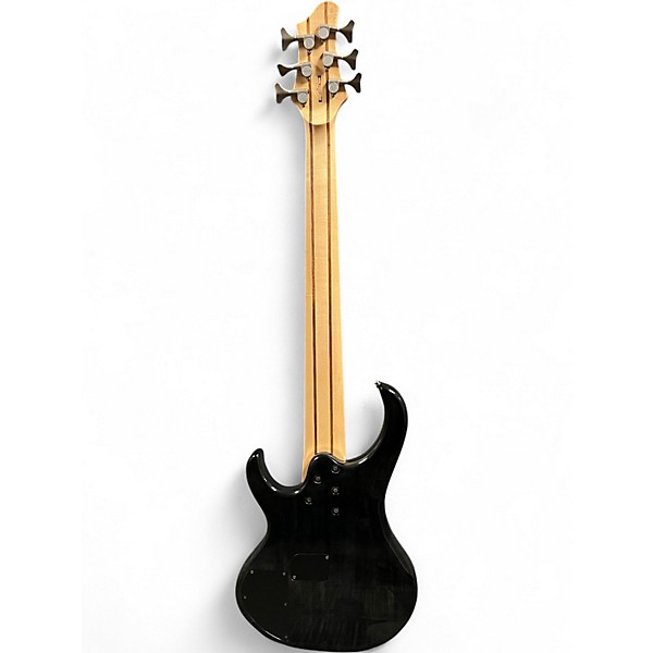 Used Ibanez BTB406QM Trans Black Electric Bass Guitar