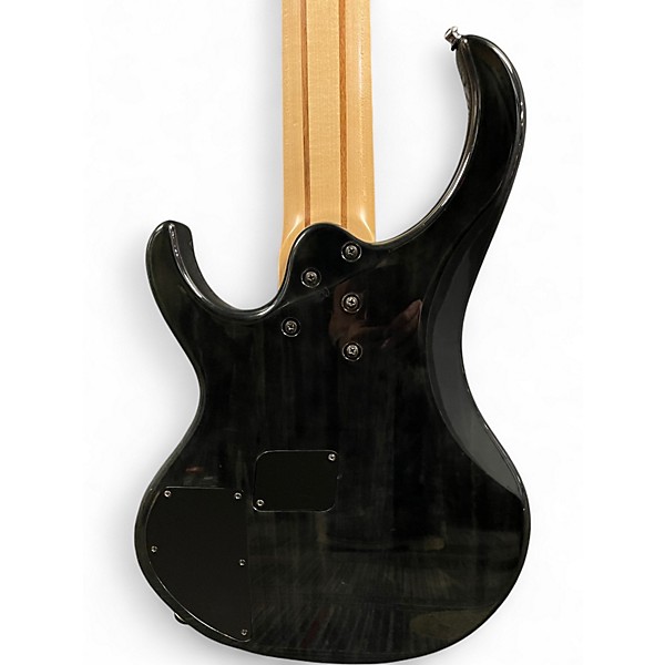 Used Ibanez BTB406QM Trans Black Electric Bass Guitar