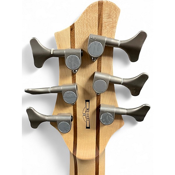 Used Ibanez BTB406QM Trans Black Electric Bass Guitar