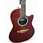 Used Ovation CC057 Red Acoustic Guitar