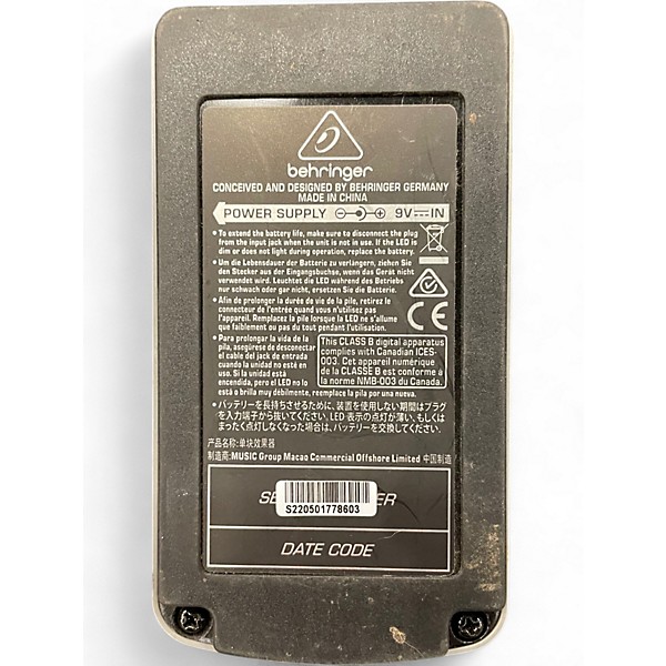 Used Behringer UO300 Ultra Octaver Effect Pedal