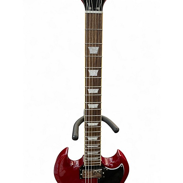 Used Burny Double Cut Vintage Cherry Solid Body Electric Guitar