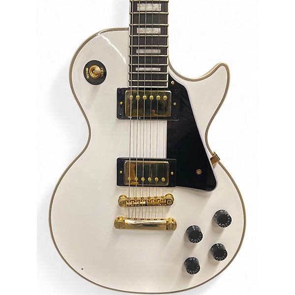 Used Epiphone Les Paul Custom White Solid Body Electric Guitar
