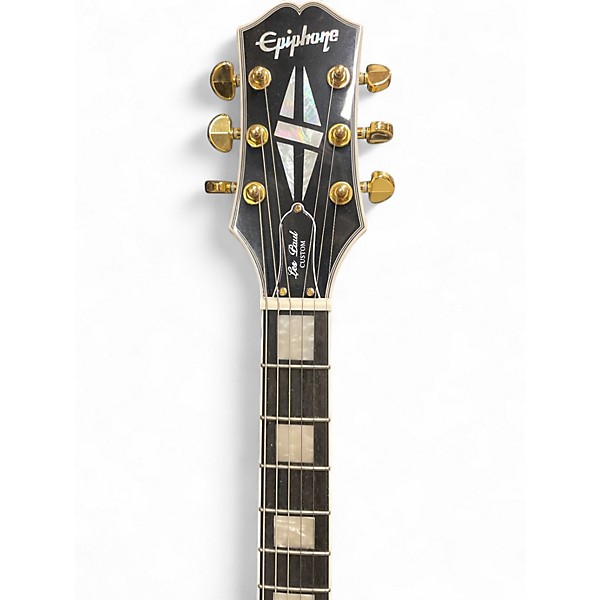 Used Epiphone Les Paul Custom White Solid Body Electric Guitar
