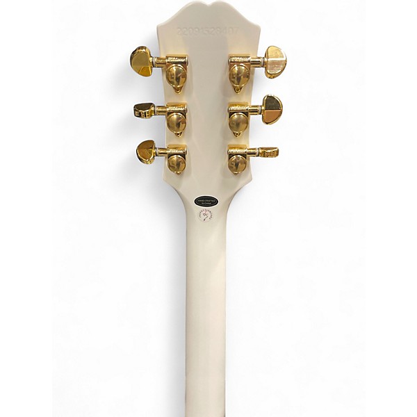 Used Epiphone Les Paul Custom White Solid Body Electric Guitar