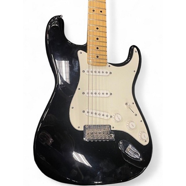 Used Fender American Standard Stratocaster Black Solid Body Electric Guitar