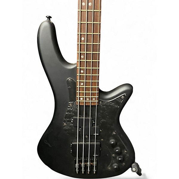 Used Schecter Guitar Research STEALTH4 Black and Gold Electric Bass Guitar