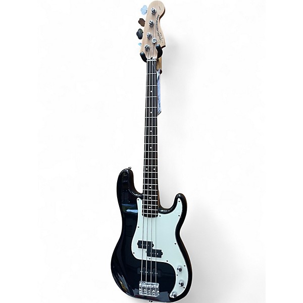 Used Squier Precision Bass Black and White Electric Bass Guitar